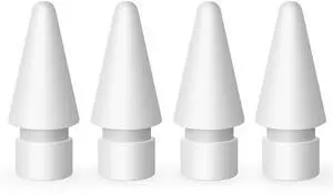 4 Pack Replacement Tips for Apple Pencil 1st Gen & 2nd Gen, Pen Nibs for iPad Pro Pencil- White 4 Pack Replacement Tips for Apple Pencil 1st Gen & 2nd Gen, Pen Nibs for iPad Pro Pencil- White