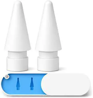 Soft Replacement Tips for Apple Pencil, 2-Pack with Case Soft Replacement Tips for Apple Pencil, 2-Pack with Case