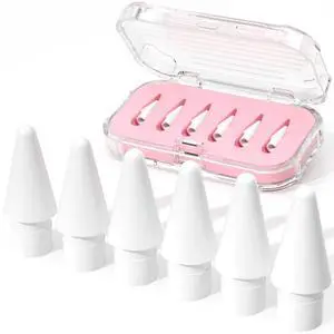 6 Pack Replacement Tips for Apple Pencil 1st/2nd Gen/USB-C&Pro(Pink) 6 Pack Replacement Tips for Apple Pencil 1st/2nd Gen/USB-C&Pro(Pink)