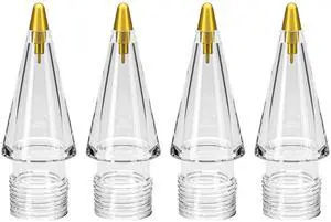 4 Pack Replacement Tips for Apple Pencil Pro/2nd Gen/1st Gen/USB-C,Upgraded Metal Nibs Apple Pen Accessories, 4 Metal Clear 4 Pack Replacement Tips for Apple Pencil Pro/2nd Gen/1st Gen/USB-C,Upgraded Metal Nibs Apple Pen Accessories, 4 Metal Clear