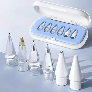 for Apple Pencil Tips, Upgraded 6 Pack Replacement Pencil Tips with Case, No Wear Out Fine Point Precise Control Metal Pencil Nibs Compatible with Apple Pencil 1st Gen/2nd Gen/USB C/iPad Pro Pencil for Apple Pencil Tips, Upgraded 6 Pack Replacement Pencil Tips with Case, No Wear Out Fine Point Precise Control Metal Pencil Nibs Compatible with Apple Pencil 1st Gen/2nd Gen/USB C/iPad Pro Pencil