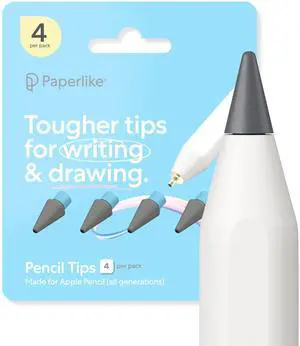 Pencil Tips (4X) for Apple Pencil 1st & 2nd Gen, USB-C & Pro Pencil Tips (4X) for Apple Pencil 1st & 2nd Gen, USB-C & Pro