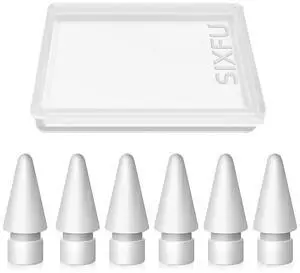 Replacement Tips for Apple Pencil 2nd Generation/ 1st Generation Tips, Pencil Nibs Accessories for iPad Pro Pencil 2/1 Gen(6 Pack) Replacement Tips for Apple Pencil 2nd Generation/ 1st Generation Tips, Pencil Nibs Accessories for iPad Pro Pencil 2/1 Gen(6 Pack)