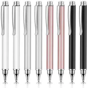 8 Pieces Capacitive Stylus Pens for Touch Screen, Universal Disc Fine Point Stylus Pens for Most Touch Screen Smart Devices, 4 Colors 8 Pieces Capacitive Stylus Pens for Touch Screen, Universal Disc Fine Point Stylus Pens for Most Touch Screen Smart Devices, 4 Colors
