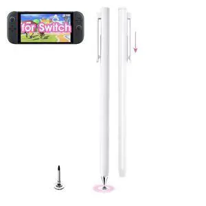 Fine Tip Pen for Nintendo Switch 2/Switch OLED/Switch Stylus 5mm Disc Tip, Magnetic Stylus Retractable Capacitive Pencil for Samsung Android Tablet & iOS Touchscreens (White) Fine Tip Pen for Nintendo Switch 2/Switch OLED/Switch Stylus 5mm Disc Tip, Magnetic Stylus Retractable Capacitive Pencil for Samsung Android Tablet & iOS Touchscreens (White)