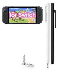 2PCS Fine Tip Pen for Nintendo Switch 2/Switch OLED/Switch Stylus 5mm Disc Tip, Magnetic Stylus Retractable Capacitive Pencil for Samsung Android Tablet & iOS Touchscreens (2PCS/Black+White) 2PCS Fine Tip Pen for Nintendo Switch 2/Switch OLED/Switch Stylus 5mm Disc Tip, Magnetic Stylus Retractable Capacitive Pencil for Samsung Android Tablet & iOS Touchscreens (2PCS/Black+White)