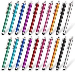 Stylus Set of 20 Pack, Universal Capacitive Touch Screen Stylus Compatible with iPad, iPhone, Samsung, Kindle Touch, Compatible with All Device with Capacitive Touch Screen 10 Color Stylus Set of 20 Pack, Universal Capacitive Touch Screen Stylus Compatible with iPad, iPhone, Samsung, Kindle Touch, Compatible with All Device with Capacitive Touch Screen 10 Color