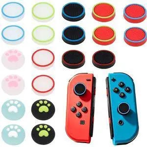 20PCS Switch 2 Joystick Caps Bundle, Skin-Like Buttery Soft Ergonomic Odorless Silicone Thumb Grips, Anti-Slip Sweatproof Glow&Cat Paw Analog Stick Covers for Switch 2/OLED/Lite/NS/PRO 20PCS Switch 2 Joystick Caps Bundle, Skin-Like Buttery Soft Ergonomic Odorless Silicone Thumb Grips, Anti-Slip Sweatproof Glow&Cat Paw Analog Stick Covers for Switch 2/OLED/Lite/NS/PRO