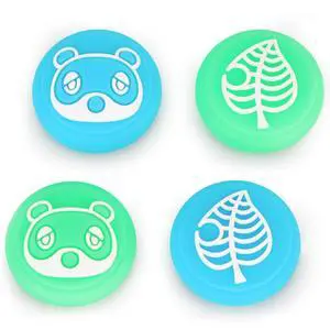 Cute Thumb Grip Caps for Nintendo Switch/Lite/OLED Controller, Kawaii Leaf & Raccoon Design Joystick Caps, Soft Silicone Analog Stick Covers for NS Joycon Cute Thumb Grip Caps for Nintendo Switch/Lite/OLED Controller, Kawaii Leaf & Raccoon Design Joystick Caps, Soft Silicone Analog Stick Covers for NS Joycon