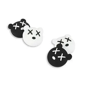 4PCS Cute Thumb Grip Caps Compatible with Nintendo Switch/OLED/Lite Console, Kawaii Soft Skin Silicone 3D Analog Stick Button Cover for NS Joycon Controller, Joystick Cap, Black & White 4PCS Cute Thumb Grip Caps Compatible with Nintendo Switch/OLED/Lite Console, Kawaii Soft Skin Silicone 3D Analog Stick Button Cover for NS Joycon Controller, Joystick Cap, Black & White