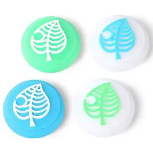 Cute Thumb Grip Caps for Nintendo Switch/Lite/OLED Controller, Kawaii Leaf Joystick Analog Soft Silicone Button Stick Covers for NS Joy Cons (Blue&Green Leaf) Cute Thumb Grip Caps for Nintendo Switch/Lite/OLED Controller, Kawaii Leaf Joystick Analog Soft Silicone Button Stick Covers for NS Joy Cons (Blue&Green Leaf)