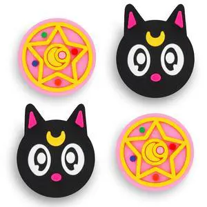 Cute Thumb Grip Caps for Nintendo Switch/Lite/OLED, Kawaii Magic Moon Design Joystick Button Covers, 3D Ergonomic Analog Caps for NS Controller Joycon Cute Thumb Grip Caps for Nintendo Switch/Lite/OLED, Kawaii Magic Moon Design Joystick Button Covers, 3D Ergonomic Analog Caps for NS Controller Joycon