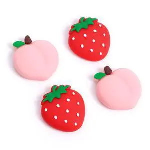 4PCS Thumb Grips Designed for Nintendo Switch 2 2025, Soft Silicone Joycon Analog Controller Protective Anti-Slip Cover Button Joycon Joystick Caps Covers,Strawberry, Peach - Red Pink 4PCS Thumb Grips Designed for Nintendo Switch 2 2025, Soft Silicone Joycon Analog Controller Protective Anti-Slip Cover Button Joycon Joystick Caps Covers,Strawberry, Peach - Red Pink