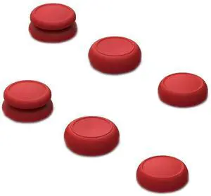 Skin, CQC and FPS Thumb Grip Set Joystick Cap Analog Stick Cap for Nintendo Switch Joy-Con Controller - Dark Red, 3 Pairs(6pcs) Skin, CQC and FPS Thumb Grip Set Joystick Cap Analog Stick Cap for Nintendo Switch Joy-Con Controller - Dark Red, 3 Pairs(6pcs)