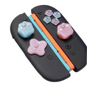 Cute Silicone Cross D-Pad Button Caps Silicone Thumb Grips Set, ABXY Key Buttons Sticker Joystick Cover Caps Compatible with Nintendo Switch 2 - Versatile Elves (Purple, Blue) Switch 2 Cute Silicone Cross D-Pad Button Caps Silicone Thumb Grips Set, ABXY Key Buttons Sticker Joystick Cover Caps Compatible with Nintendo Switch 2 - Versatile Elves (Purple, Blue) Switch 2