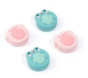 Cute Animal Theme Silicone Joycon Thumb Grip Caps,Compatible with Nintendo Switch/OLED/Switch Lite,4PCS - Frog & Axolotl Cute Animal Theme Silicone Joycon Thumb Grip Caps,Compatible with Nintendo Switch/OLED/Switch Lite,4PCS - Frog & Axolotl