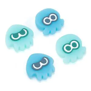Joycon Thumb Grip Caps Compatible with Splatoon Nintendo Switch, Soft Silicone Joystick Cover for Nintendo Switch/OLED/Lite Controller, 4PCS - Squid & Octopus (Luminous-Cyan&Green) Joycon Thumb Grip Caps Compatible with Splatoon Nintendo Switch, Soft Silicone Joystick Cover for Nintendo Switch/OLED/Lite Controller, 4PCS - Squid & Octopus (Luminous-Cyan&Green)