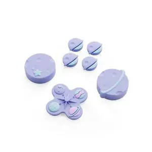 Cross D-Pad Button Caps Thumb Grip Caps Set Compatible with Switch 2, ABXY Key Buttons Sticker Cover Caps for Switch 2 - Purple Planet Cross D-Pad Button Caps Thumb Grip Caps Set Compatible with Switch 2, ABXY Key Buttons Sticker Cover Caps for Switch 2 - Purple Planet
