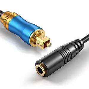 192KHz DAC Optical to 3.5mm Converter, Optical Audio Cable to AUX Adapter, Unidirectional from Digital to Analog SPDIF to 3.5mm Cable for TV Sound to Speaker Headphone with AUX-in Interface 192KHz DAC Optical to 3.5mm Converter, Optical Audio Cable to AUX Adapter, Unidirectional from Digital to Analog SPDIF to 3.5mm Cable for TV Sound to Speaker Headphone with AUX-in Interface