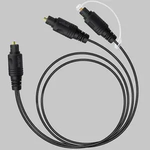1x2 Digital Audio Splitter Cable, Toslink Digital Fiber Optic Audio Splitter 1 Male Input 2 Male Output (for Home Theatre, Xbox, PS5/PS4), 6ft 1x2 Digital Audio Splitter Cable, Toslink Digital Fiber Optic Audio Splitter 1 Male Input 2 Male Output (for Home Theatre, Xbox, PS5/PS4), 6ft