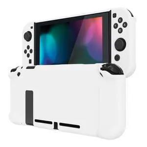 PlayVital Back Cover for Nintendo Switch Console, NS Joycon Handheld Controller Separable Protector Hard Shell,Dockable Protective Case for Nintendo Switch - White (NOT for Switch 2) PlayVital Back Cover for Nintendo Switch Console, NS Joycon Handheld Controller Separable Protector Hard Shell,Dockable Protective Case for Nintendo Switch - White (NOT for Switch 2)