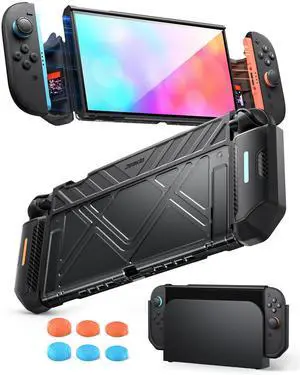 Dockable Protective Case for Switch 2 with 180° Foldable Grip Dockable Protective Case for Switch 2 with 180° Foldable Grip