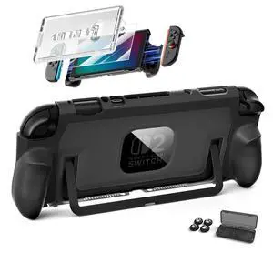 Switch 2 Grip Case, Dockable Protective Cover with Screen Protector Switch 2 Grip Case, Dockable Protective Cover with Screen Protector