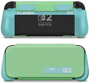 FoldeX Switch 2 Grip Case with Detachable Flip Cover- Turquoise/Mint FoldeX Switch 2 Grip Case with Detachable Flip Cover- Turquoise/Mint