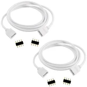 2pcs 1m 3.3ft RGB LED Strip Extension Cable 4 Pin LED Tape Extension Cord LED Ribbon Connection Cable LED Rope Connector Wire 4-Pin Adapter Plug for RGB 5050 3528 2835 LED Strip Light 2pcs 1m 3.3ft RGB LED Strip Extension Cable 4 Pin LED Tape Extension Cord LED Ribbon Connection Cable LED Rope Connector Wire 4-Pin Adapter Plug for RGB 5050 3528 2835 LED Strip Light