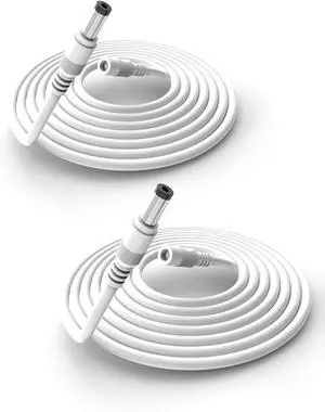 2 Pack 3.3FT 1M DC Power Extension Cable 5.5 mm x 2.1 mm 5521 Male to Female 12V DC Adapter Cord Compatible with CCTV Security IP Camera,Survelliance DVR Standalone,LED Strip,Monitors(White) 2 Pack 3.3FT 1M DC Power Extension Cable 5.5 mm x 2.1 mm 5521 Male to Female 12V DC Adapter Cord Compatible with CCTV Security IP Camera,Survelliance DVR Standalone,LED Strip,Monitors(White)