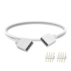 RGB LED Strip Extension Cable,12V 4 Pin Solderless Strip Jumper Cables LED Strip Connector Extension Cable Cord for 5050 3528 RGB LED Strip Light (4-Pin, 50CM) RGB LED Strip Extension Cable,12V 4 Pin Solderless Strip Jumper Cables LED Strip Connector Extension Cable Cord for 5050 3528 RGB LED Strip Light (4-Pin, 50CM)