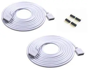 2PCS 5M 16.4ft 4 Color RGB Extension Cable LED Strip Connector Extension Cable Cord Wire 4 Pin LED Connector for SMD 5050 3528 2835 RGB LED Light Strip 2PCS 5M 16.4ft 4 Color RGB Extension Cable LED Strip Connector Extension Cable Cord Wire 4 Pin LED Connector for SMD 5050 3528 2835 RGB LED Light Strip
