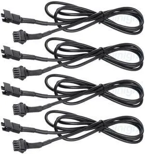 4 PCS 47 inch Extension Cords for Use with 5050 LED SMD RGB NEON Accent Kits for LED Motorcycle ATV Car Light Multi-Color Neon Strip 4 PCS 47 inch Extension Cords for Use with 5050 LED SMD RGB NEON Accent Kits for LED Motorcycle ATV Car Light Multi-Color Neon Strip