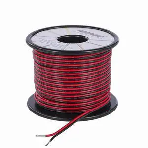 22 AWG 2 Conductor Wire, 100 ft Red Black PVC Cable for LED 22 AWG 2 Conductor Wire, 100 ft Red Black PVC Cable for LED