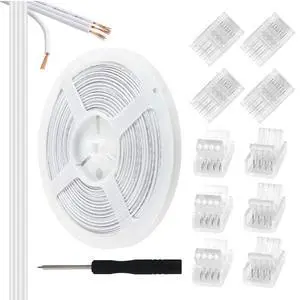 10Pcs 4 Pin 10mm LED Strip Connectors and 32.8FT 4 Pin RGB Extension Cable Strip to Wire Quick Connection for 10mm Wide Waterproof or Non-Waterproof SMD RGB 5050 LED Strip Light(IP20/IP65) 10Pcs 4 Pin 10mm LED Strip Connectors and 32.8FT 4 Pin RGB Extension Cable Strip to Wire Quick Connection for 10mm Wide Waterproof or Non-Waterproof SMD RGB 5050 LED Strip Light(IP20/IP65)