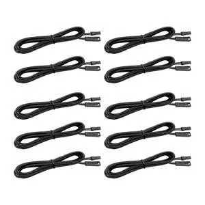 10-Pack Flexible Extendable Cables for Under Cabinet Lighting Kit - 2m/6.6ft 2-Pin Extension Cord for Linkable Single Color Wall Panel Lights, LED Puck Light, Under Cabinet Strip Light (Black) 10-Pack Flexible Extendable Cables for Under Cabinet Lighting Kit - 2m/6.6ft 2-Pin Extension Cord for Linkable Single Color Wall Panel Lights, LED Puck Light, Under Cabinet Strip Light (Black)