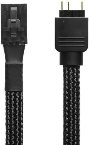 4-Pin ARGB Lighting Adapter Cable - 6-inch (15cm) Premium Black Sleeved, for Corsair iCUE Commander and Node 4-Pin RGB Lighting 4-Pin ARGB Lighting Adapter Cable - 6-inch (15cm) Premium Black Sleeved, for Corsair iCUE Commander and Node 4-Pin RGB Lighting