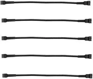 3 Pin / 4-Pin pc Fan Extension Cable(12" 30cm, Black) (pwm Fan Extension Cable 5 Pack) 3 Pin / 4-Pin pc Fan Extension Cable(12" 30cm, Black) (pwm Fan Extension Cable 5 Pack)