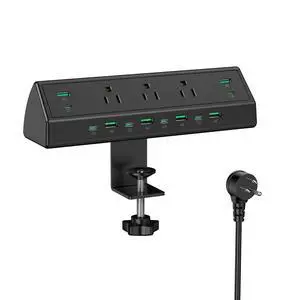 90W Desk Clamp Power Strip,12 USB Ports (6 PD 45W USB-C),Surge Protector,ETL Listed Power Hub Extension Cord,Fast Charging Station for Home Office Desk Edge Mount (Black,12 USB-90W) 90W Desk Clamp Power Strip,12 USB Ports (6 PD 45W USB-C),Surge Protector,ETL Listed Power Hub Extension Cord,Fast Charging Station for Home Office Desk Edge Mount (Black,12 USB-90W)