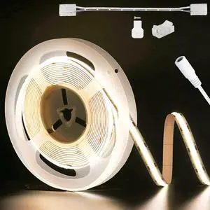 COB LED Strip Light 3087LEDs 20ft/6.1m Natural White 4000K,CRI90+ Super Bright High Lumen,Lead-Free Material 24V Flexible LED Tape,for Home&Office DIY Lighting Project(Adapter Not Included) COB LED Strip Light 3087LEDs 20ft/6.1m Natural White 4000K,CRI90+ Super Bright High Lumen,Lead-Free Material 24V Flexible LED Tape,for Home&Office DIY Lighting Project(Adapter Not Included)