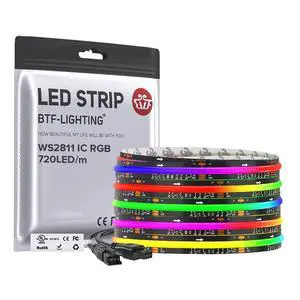 16.4FT WS2811 Smart IC RGB DC12V FCOB COB LED Strip Light 16.4FT WS2811 Smart IC RGB DC12V FCOB COB LED Strip Light
