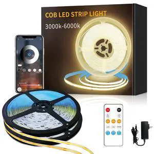 COB LED Strip Lights 100ft,3000K DC 24V Dimmable Warm White COB LED Strip Lights 100ft,3000K DC 24V Dimmable Warm White
