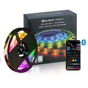 RGBIC LED Strip Lights Ostrip2 16.4ft, Smart Control, APP RGBIC LED Strip Lights Ostrip2 16.4ft, Smart Control, APP