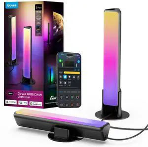 Smart Light Bar, RGBICWW TV Lights for Living Room, Gaming, Black Smart Light Bar, RGBICWW TV Lights for Living Room, Gaming, Black