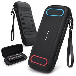 Slim Carrying Case for Nintendo Switch 2, Ultra-Thin Hard Shell Travel Bag, Fits Console & 12 Game Cards, Lightweight Portable Pouch with Dual Zipper & Wrist Strap (Black) Slim Carrying Case for Nintendo Switch 2, Ultra-Thin Hard Shell Travel Bag, Fits Console & 12 Game Cards, Lightweight Portable Pouch with Dual Zipper & Wrist Strap (Black)