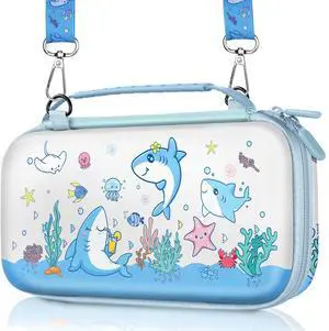 for Nintendo Switch 2 Carrying Case - Blue Shark Cute Kawaii Design with Handle and Strap for Switch 2 Travel Cases Portable Storage Carry Protective Hard Shell for Boys Teens Girls for Nintendo Switch 2 Carrying Case - Blue Shark Cute Kawaii Design with Handle and Strap for Switch 2 Travel Cases Portable Storage Carry Protective Hard Shell for Boys Teens Girls