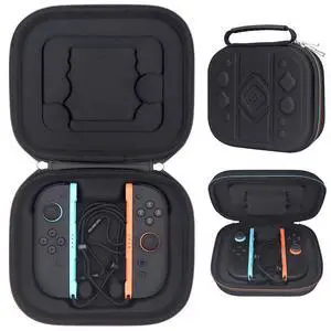 Carry Case Compatible with Nintendo Switch 2 Joy-Con & Straps, Buttons & Joysticks Full Protection, Hard Shell Joycon Compact Pouch Travel Storage Case, Black Carry Case Compatible with Nintendo Switch 2 Joy-Con & Straps, Buttons & Joysticks Full Protection, Hard Shell Joycon Compact Pouch Travel Storage Case, Black