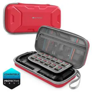 Carrying Case for Nintendo Switch 2, Hard Shell Travel Handbag Pouch with Game Card Slots for Switch 2 Accessories, (12.6 x 6.1 x 2.8 Inches), Red Carrying Case for Nintendo Switch 2, Hard Shell Travel Handbag Pouch with Game Card Slots for Switch 2 Accessories, (12.6 x 6.1 x 2.8 Inches), Red