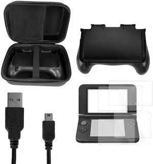 5 in 1 Accessories Kit for Nintendo 3DS XL/LL, Carrying Case for 3DS XL/LL, Hand Grip, 2 Set Screen Protectors and Charging Cable Compatible with Nintendo 3DS XL/LL ONLY 5 in 1 Accessories Kit for Nintendo 3DS XL/LL, Carrying Case for 3DS XL/LL, Hand Grip, 2 Set Screen Protectors and Charging Cable Compatible with Nintendo 3DS XL/LL ONLY