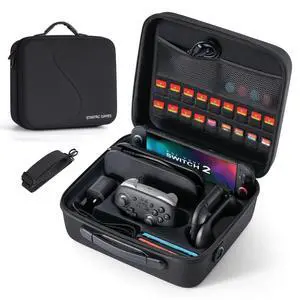 Switch 2 All in One Carrying Case for Nintendo Switch 2, Portable Hard Travel Case with Game Card Slots, Portable Storage Carry Bag for Switch 2 Console Pro Controller Accessories Switch 2 All in One Carrying Case for Nintendo Switch 2, Portable Hard Travel Case with Game Card Slots, Portable Storage Carry Bag for Switch 2 Console Pro Controller Accessories